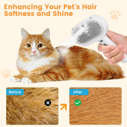 3-in-1 Steam Grooming Brush