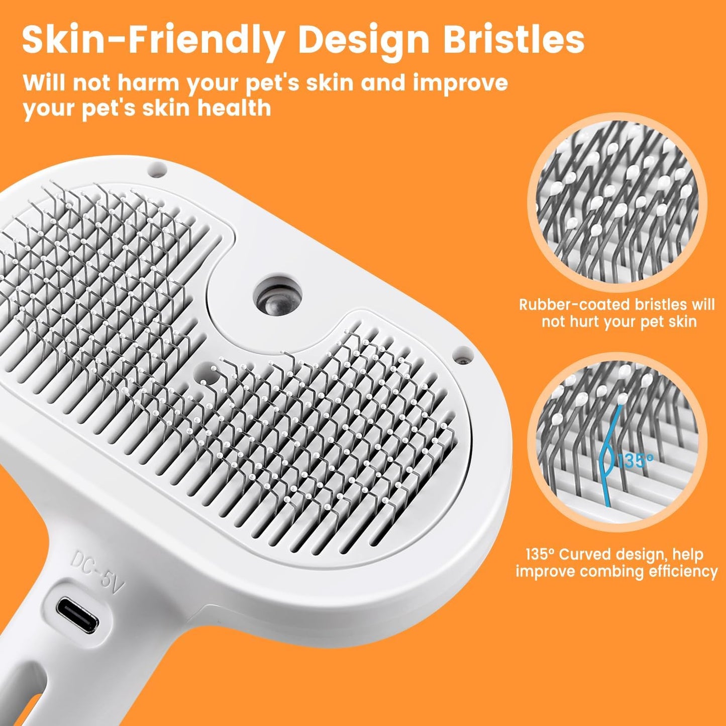 3-in-1 Steam Grooming Brush
